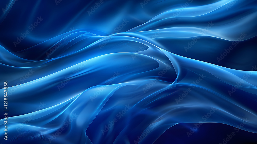 A mesmerizing blue gradient defocused abstract photo with smooth lines, generative ai A mesmerizing blue gradient defocused abstract photo with smooth lines, generative ai