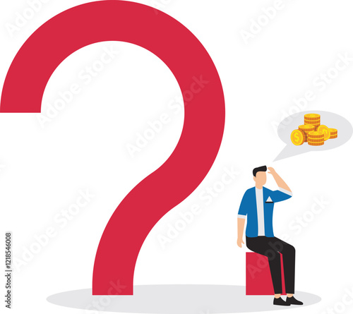 Businessman having financial problems with spending