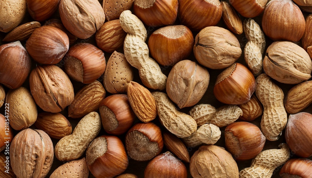 mixed nuts top view, AI generated mixed nuts top view, AI generated