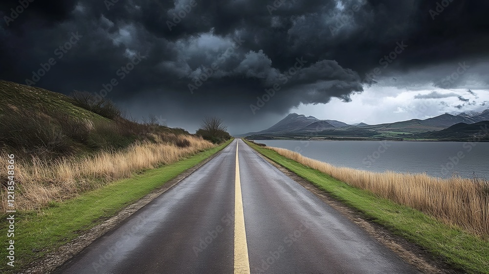 Naklejka premium the road to storm