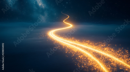 A glowing timeline stretching infinitely into the distance, symbolizing an everlasting pledge.
