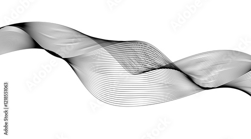 Abstract Waving Line Technology Background, Abstract colorful wave element for design. Digital frequency track equalizer. Stylized line art background. Vector illustration. Wave with lines created.