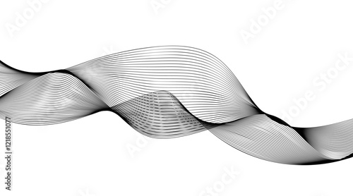 Abstract Waving Line Technology Background, Abstract colorful wave element for design. Digital frequency track equalizer. Stylized line art background. Vector illustration. Wave with lines created.