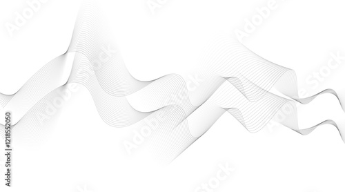 Abstract Waving Line Technology Background, Abstract colorful wave element for design. Digital frequency track equalizer. Stylized line art background. Vector illustration. Wave with lines created.