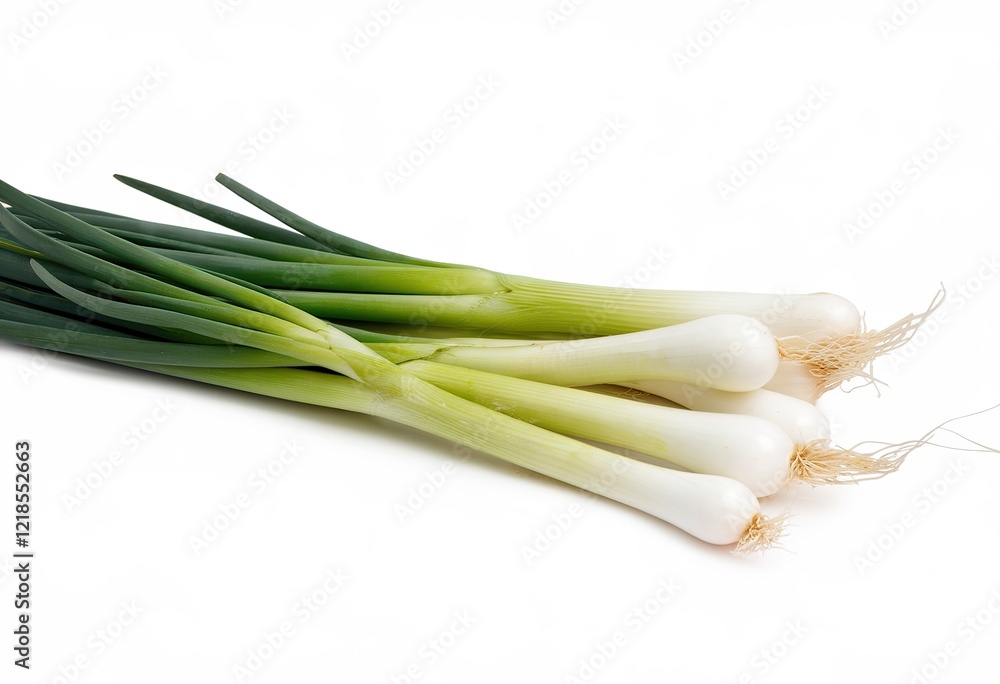Organically grown green onions isolated on white background Organically grown green onions isolated on white background
