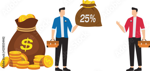 Commission or percentage of profit from investment
