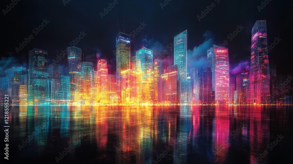 abstract colorful city background abstract colorful city background