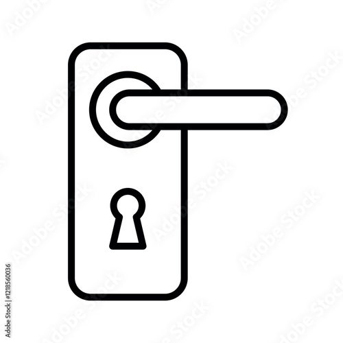 door handle sign symbol vector icon