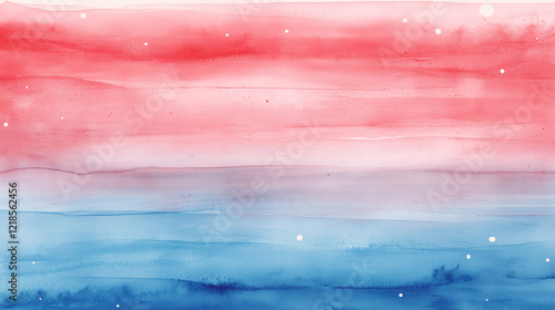Watercolor wash with stars and stripes