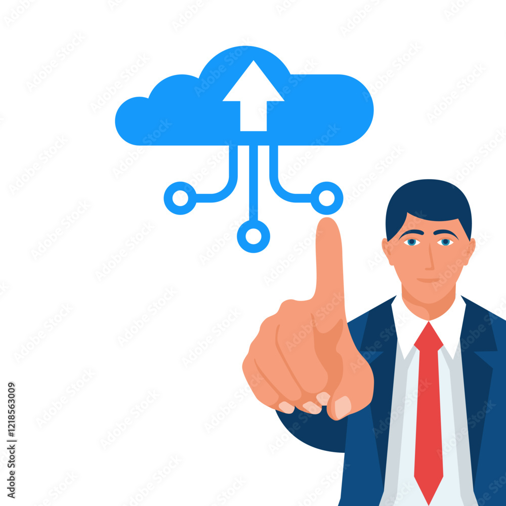Cloud service online media file data backup storage. Upload download folder data disc information. Vector illustration flat design. Cloud service online media file data backup storage. Upload download folder data disc information. Vector illustration flat design.
