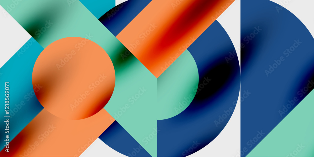 Detailed composition of circles, semicircles, and triangles with glossy effects and smooth gradients. A sleek and modern vector design for creative and tech-inspired projects Detailed composition of circles, semicircles, and triangles with glossy effects and smooth gradients. A sleek and modern vector design for creative and tech-inspired projects