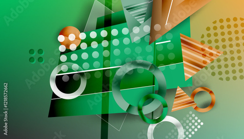 Abstract background geometric design with colorful gradients