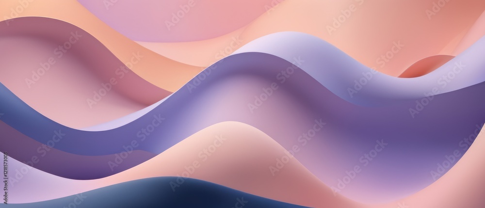 Fototapeta premium Abstract waves in pink tones with flowing curves and light swirls for an elegant background design
