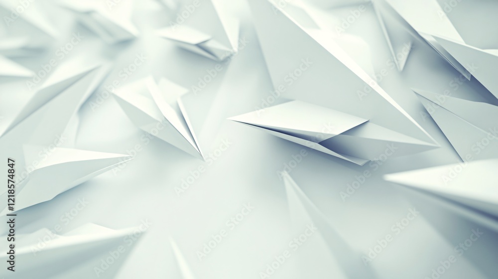 Abstract Paper Aircraft in Soft Light and Minimalistic Background Abstract Paper Aircraft in Soft Light and Minimalistic Background