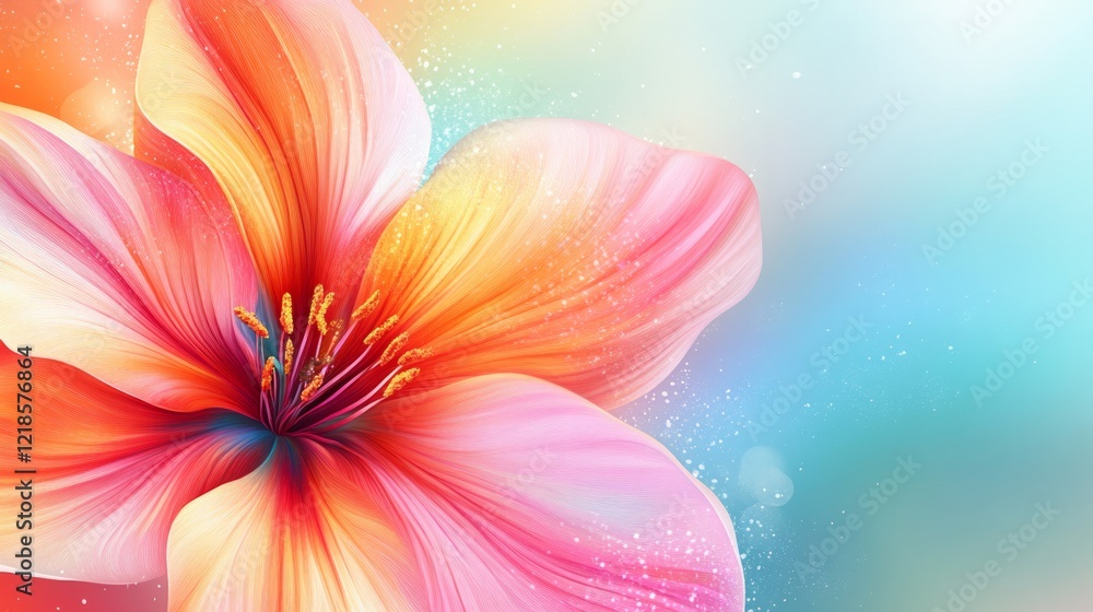 This spring sale background with a beautiful colorful flower This spring sale background with a beautiful colorful flower