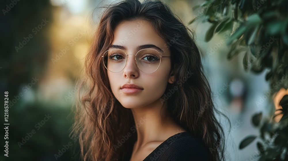 pretty woman portrait with relax and happy optimistic atmosphere at sunset rural countryside field or farmland pretty woman portrait with relax and happy optimistic atmosphere at sunset rural countryside field or farmland