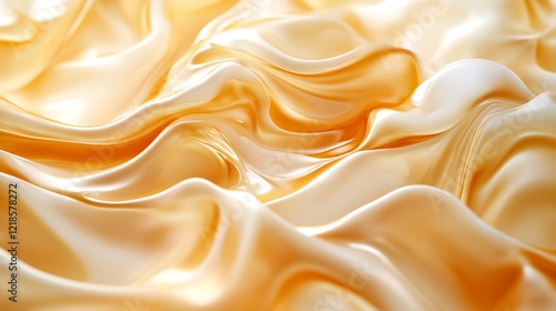Golden Cream Swirls Abstract Background Texture