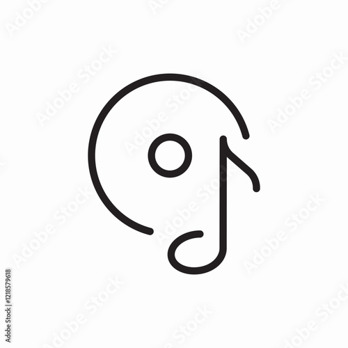 music player sound note icon vector sign