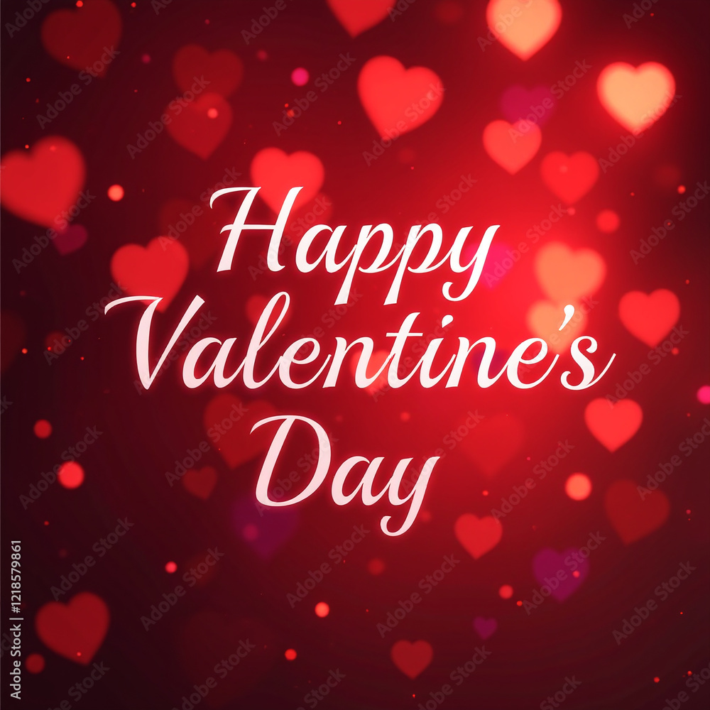Valentine�s Day celebration, text message, red duotone bokeh lights, holiday cheer Valentine�s Day celebration, text message, red duotone bokeh lights, holiday cheer