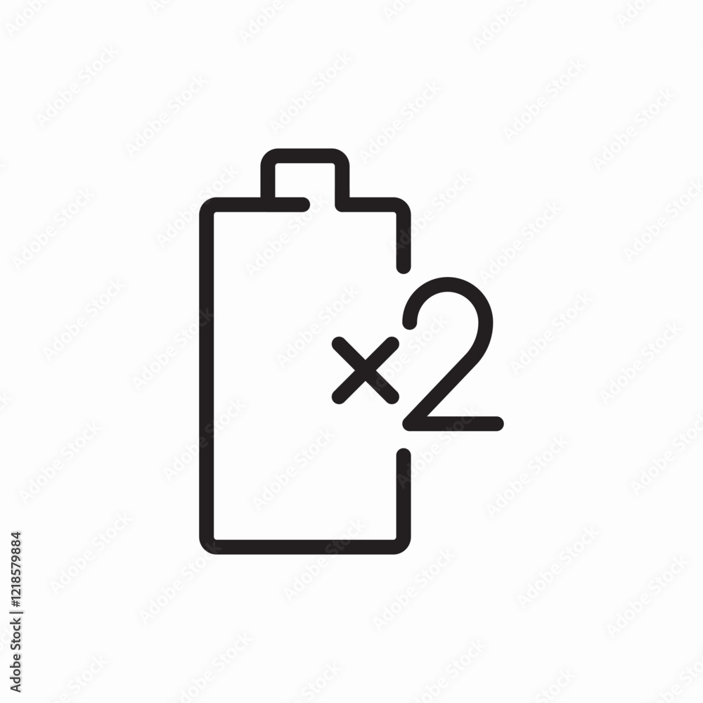 battery double power boost icon vector sign battery double power boost icon vector sign