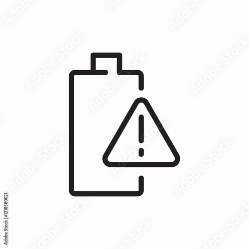 battery warning alert status icon vector sign