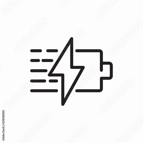 fast charging battery power icon vector sign