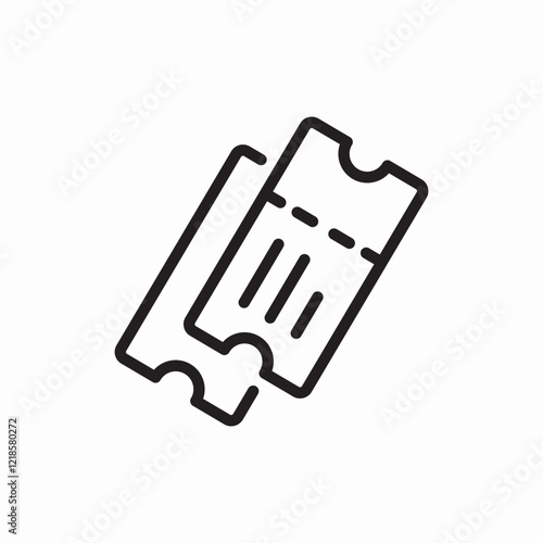 ticket entertainment admission pass icon vector sign