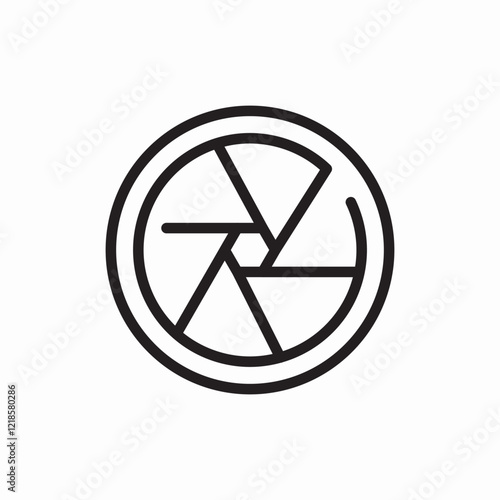camera lens photography aperture icon vector sign