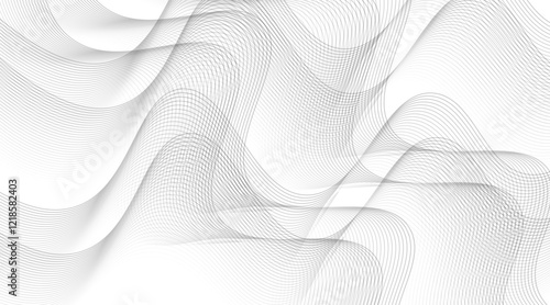 Wave of the many colored lines Abstract wavy stripes on a white background isolated Creative line art Vector illustration EPS 10 Design elements created using the Blend Tool Curved smooth tape.