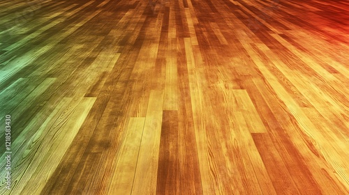 Colorful Wooden Floor Gradient Design