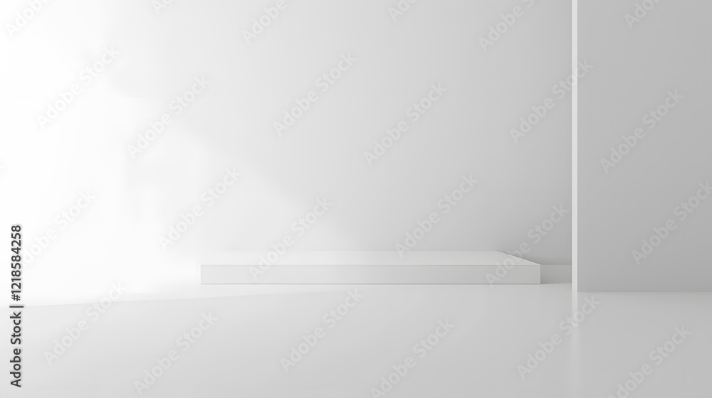 Fototapeta premium A plain white background with subtle gradient shades, generative ai