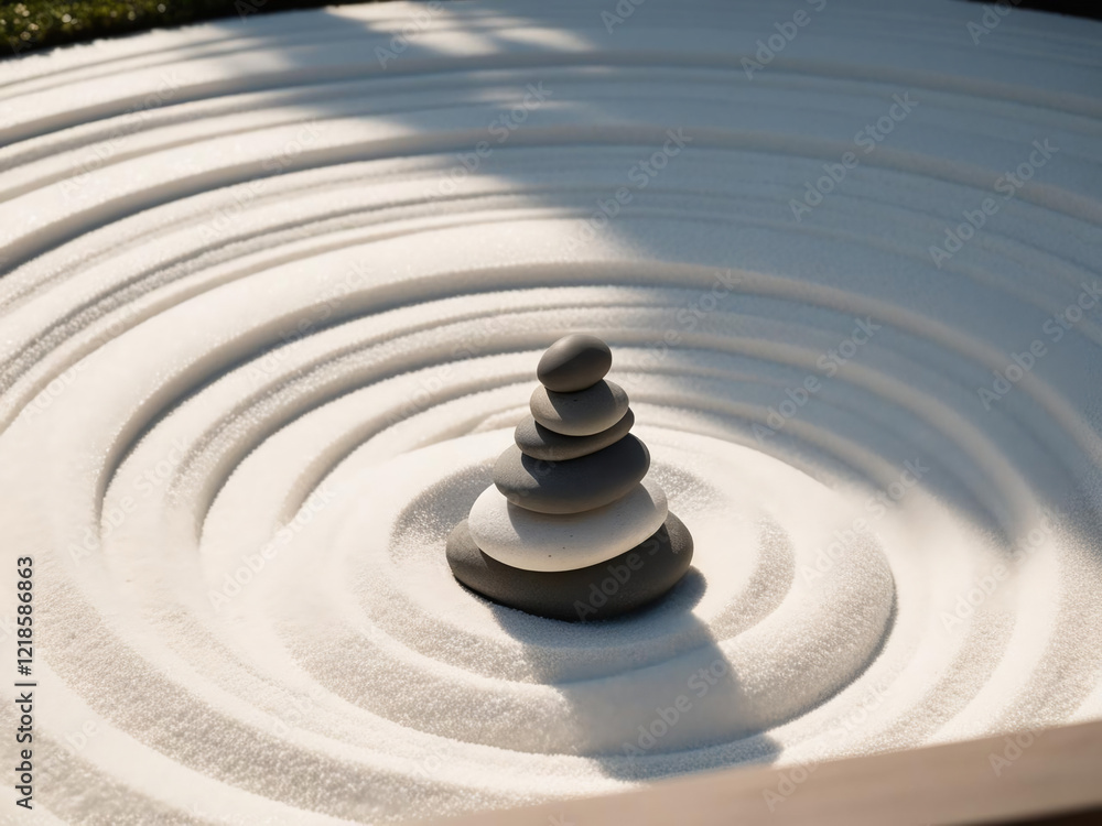 Naklejka premium zen garden in the garden
