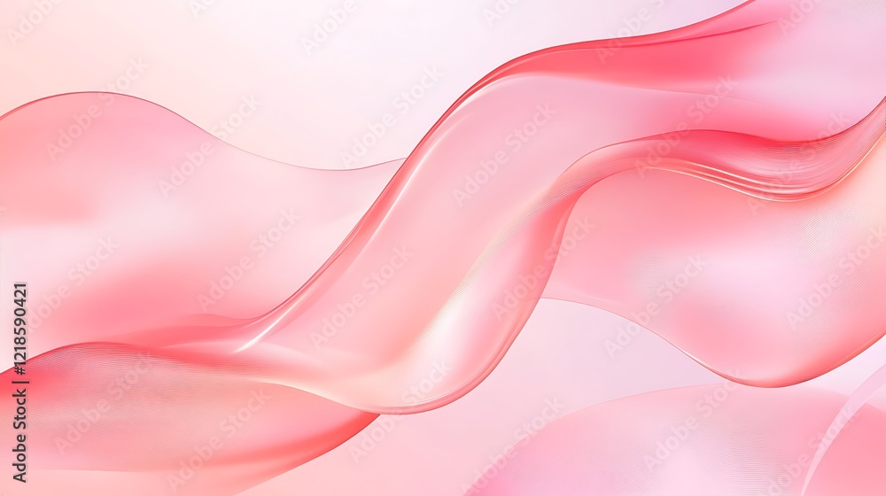 Obraz premium Abstract Pink Wave Background Design