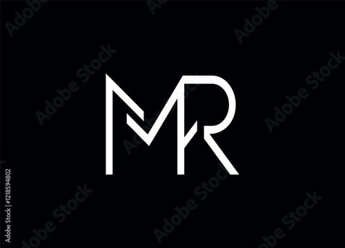 MR logo desing and monogram logo
