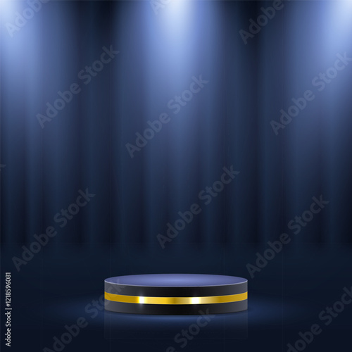 Glass winner trophies. Glass Trophy Awards. First place award, crystal prize and signed acrylic trophies. Glass award trophy or winner prize realistic vector illustration. Transparent crystal plate