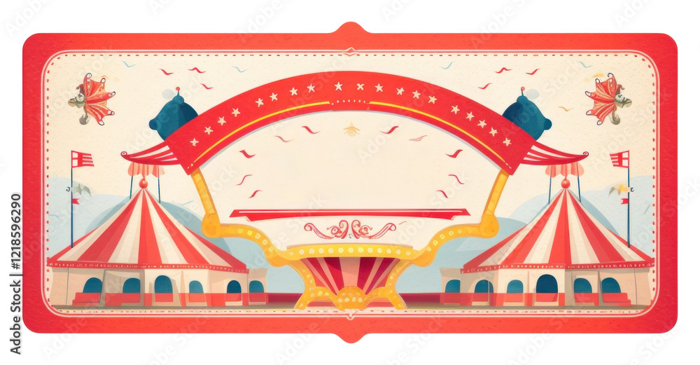 PNG Circus ticket illuminated recreation pattern. PNG Circus ticket illuminated recreation pattern.