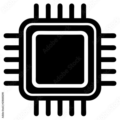 Single chip icon vector on white background