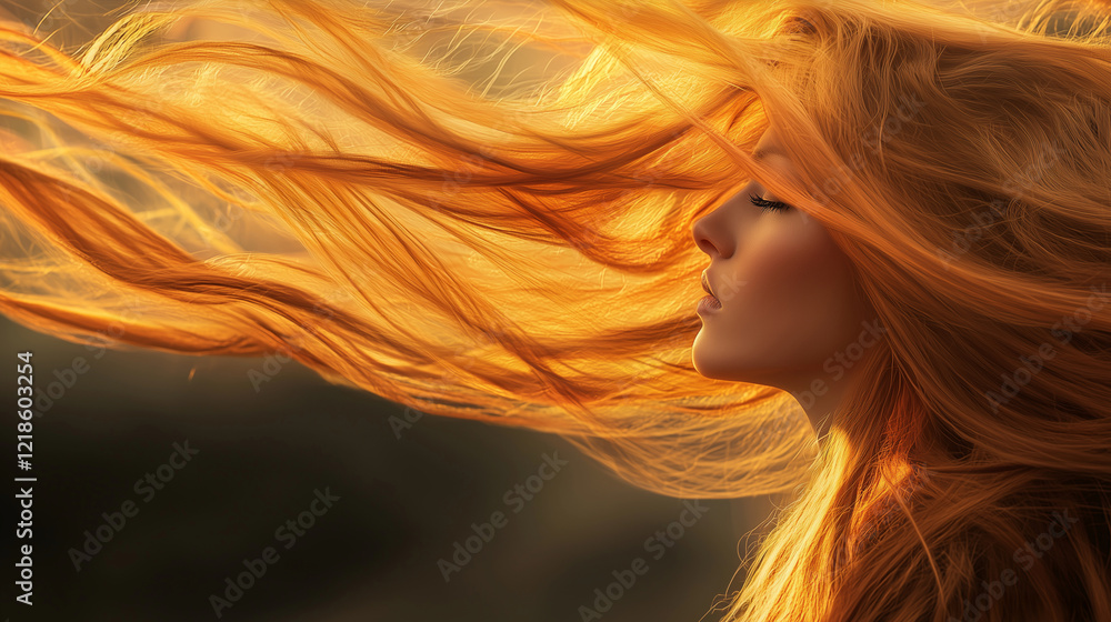 Hair in Motion Capturing Energy and Elegance