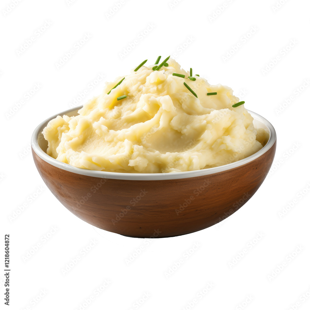 Creamy mashed potatoes on transparent background Creamy mashed potatoes on transparent background