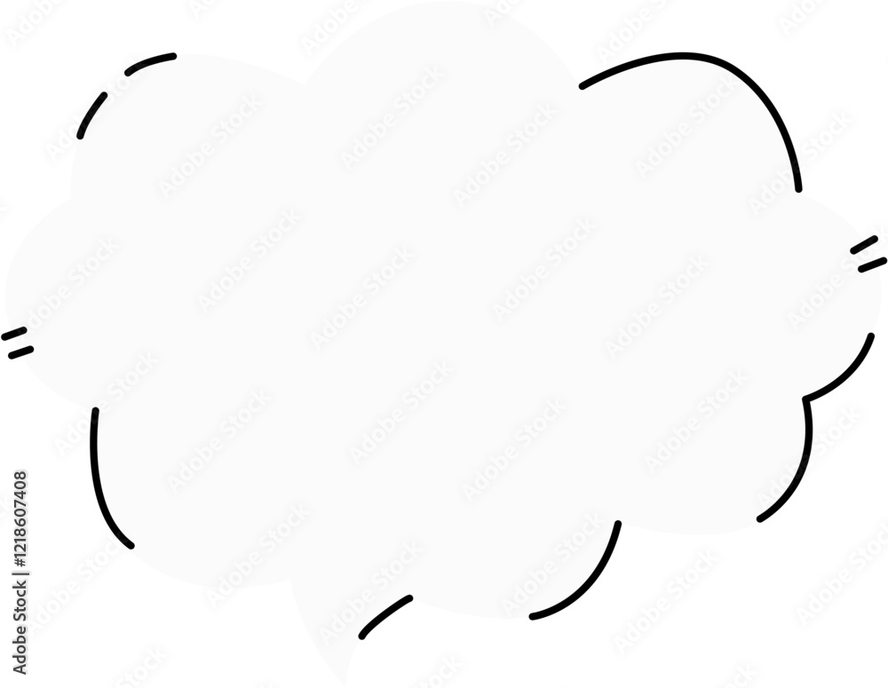 Cute Doodle Speech Bubble Text Message Cloud Cute Doodle Speech Bubble Text Message Cloud