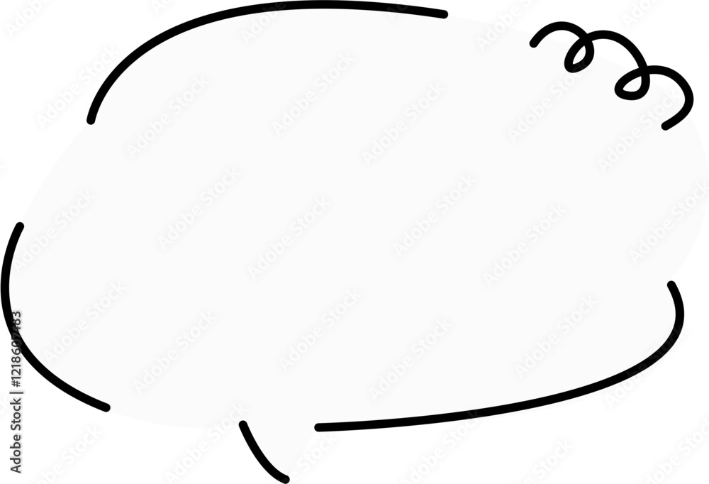 Cute Doodle Speech Bubble Text Message Cloud Cute Doodle Speech Bubble Text Message Cloud