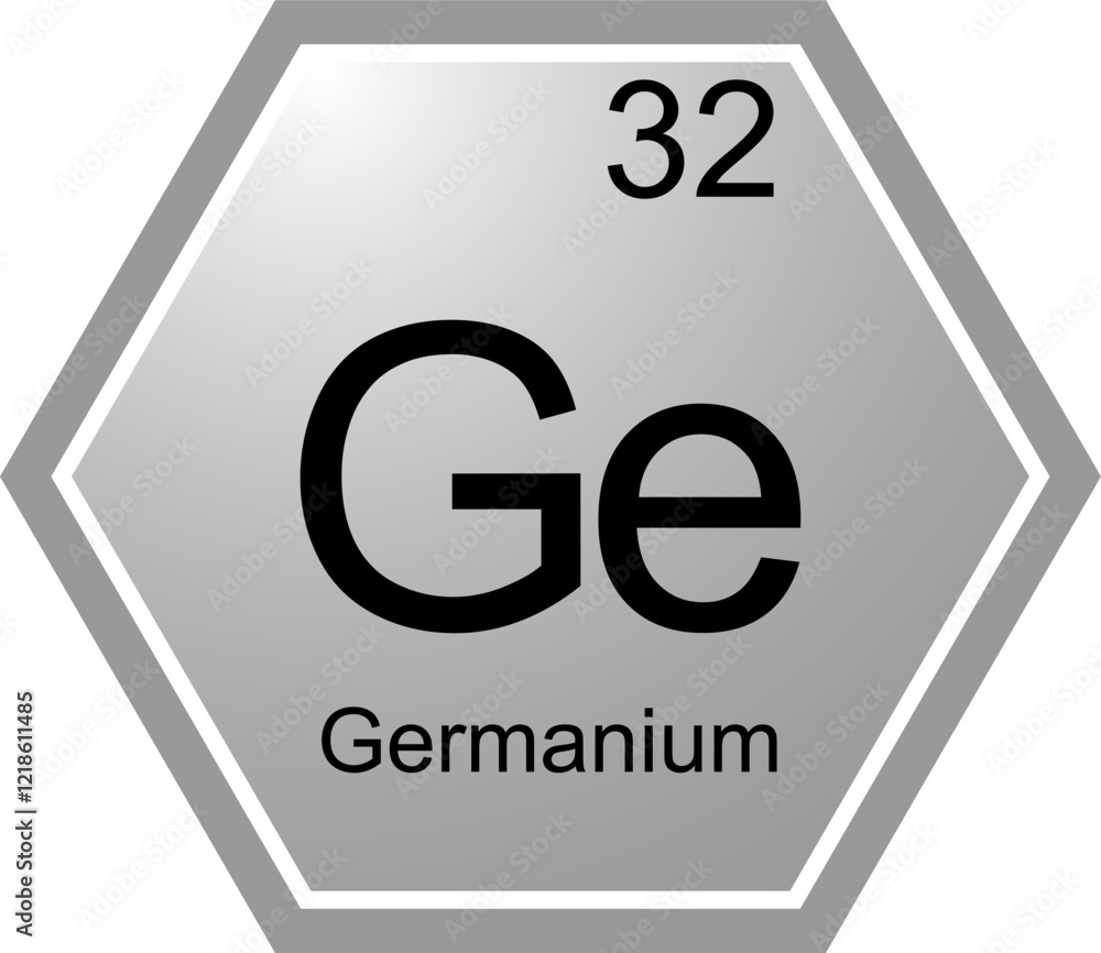 The symbol of the chemical element Ge is Germanium.