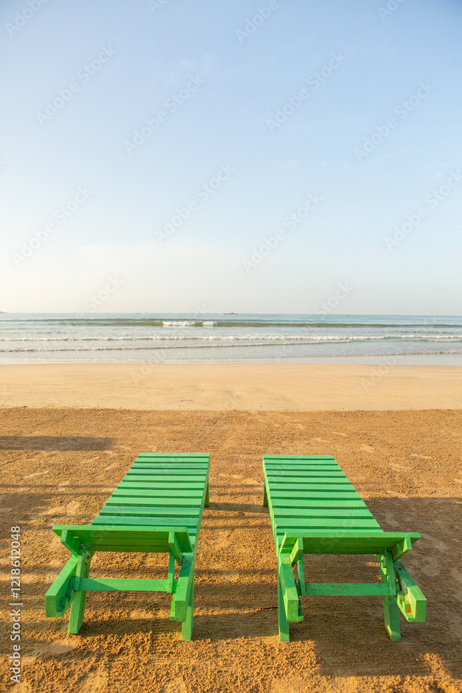 Surfing Paradise and golden beach in Weligama coast of indian ocean in Sri Lanka. A favorite destination for travelers seeking both relaxation and adventure. Surfing Paradise and golden beach in Weligama coast of indian ocean in Sri Lanka. A favorite destination for travelers seeking both relaxation and adventure.