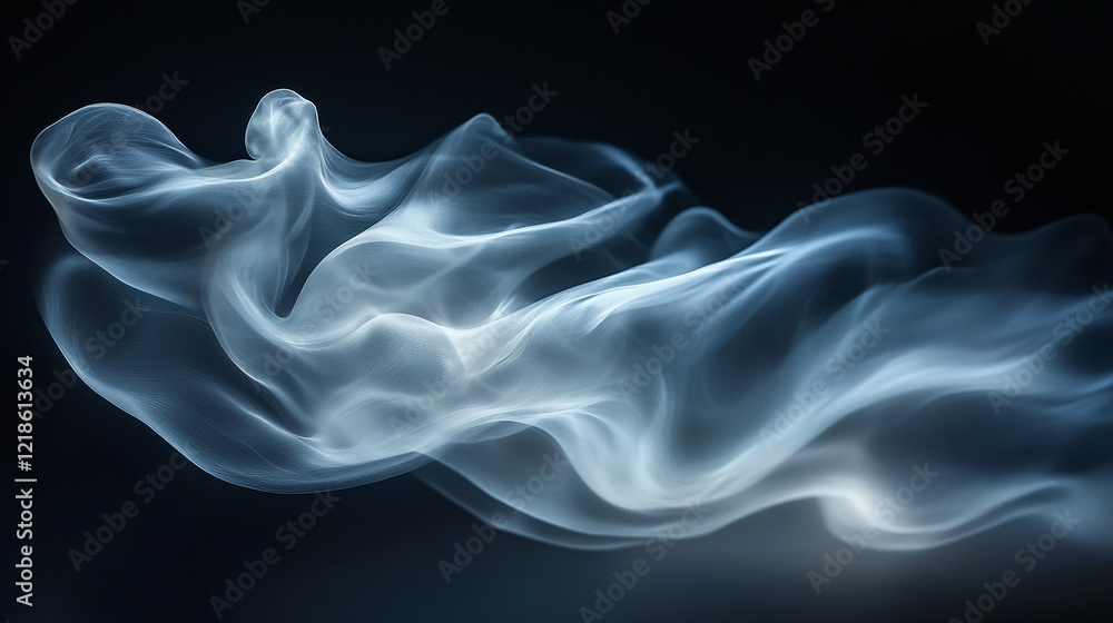 Delicate mist glowing in darkness Delicate mist glowing in darkness