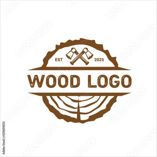 Wood logo, tree felling, suitable for a logo, just change the name, logo tree, wood
