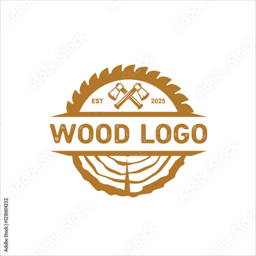 Wood logo, tree felling, suitable for a logo, just change the name, logo tree, wood