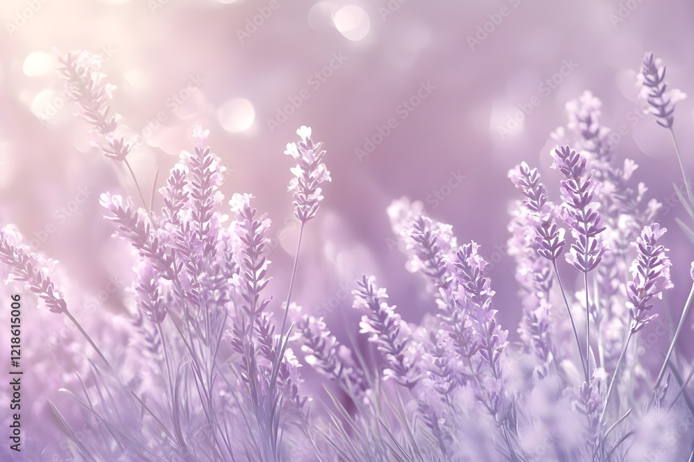 Obraz premium Beautiful lavender tree illustration