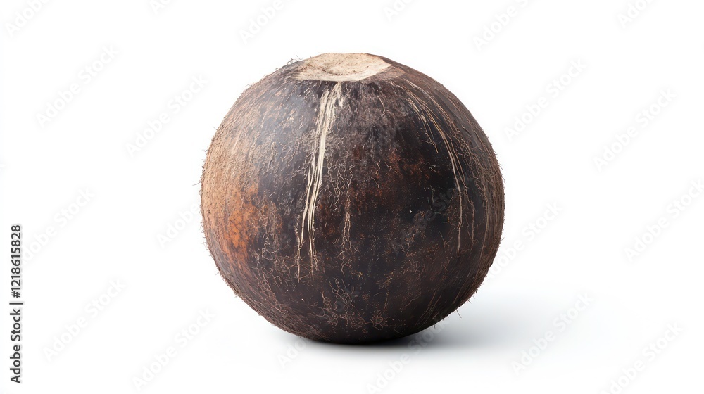 coconut, isolated on white background, full depth of field, clipping path