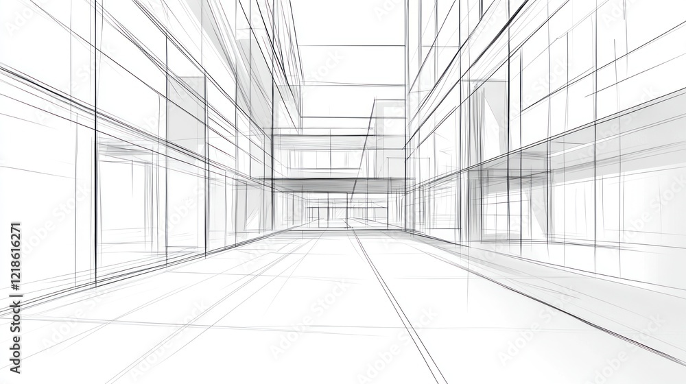 Fototapeta premium Architectural sketch