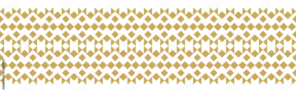 Gold ethnic ornament with geometric tribal border pattern. Gold ethnic ornament with geometric tribal border pattern.